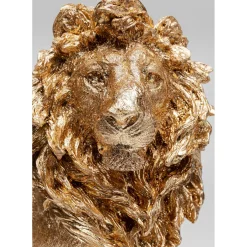 Figurine Décorative Sitting Lion Dore 42Cm