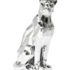 Figurine Décorative Sitting Cat Rivet Chrome 82Cm