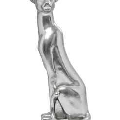Figurine Décorative Sitting Leopard Argente 150