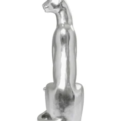 Figurine Décorative Sitting Leopard Argente 150