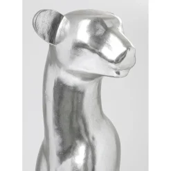 Figurine Décorative Sitting Leopard Argente 150