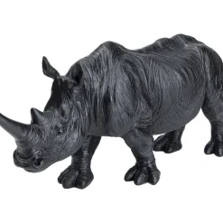 Figurine Décorative Walking Rhino Noir 56Cm