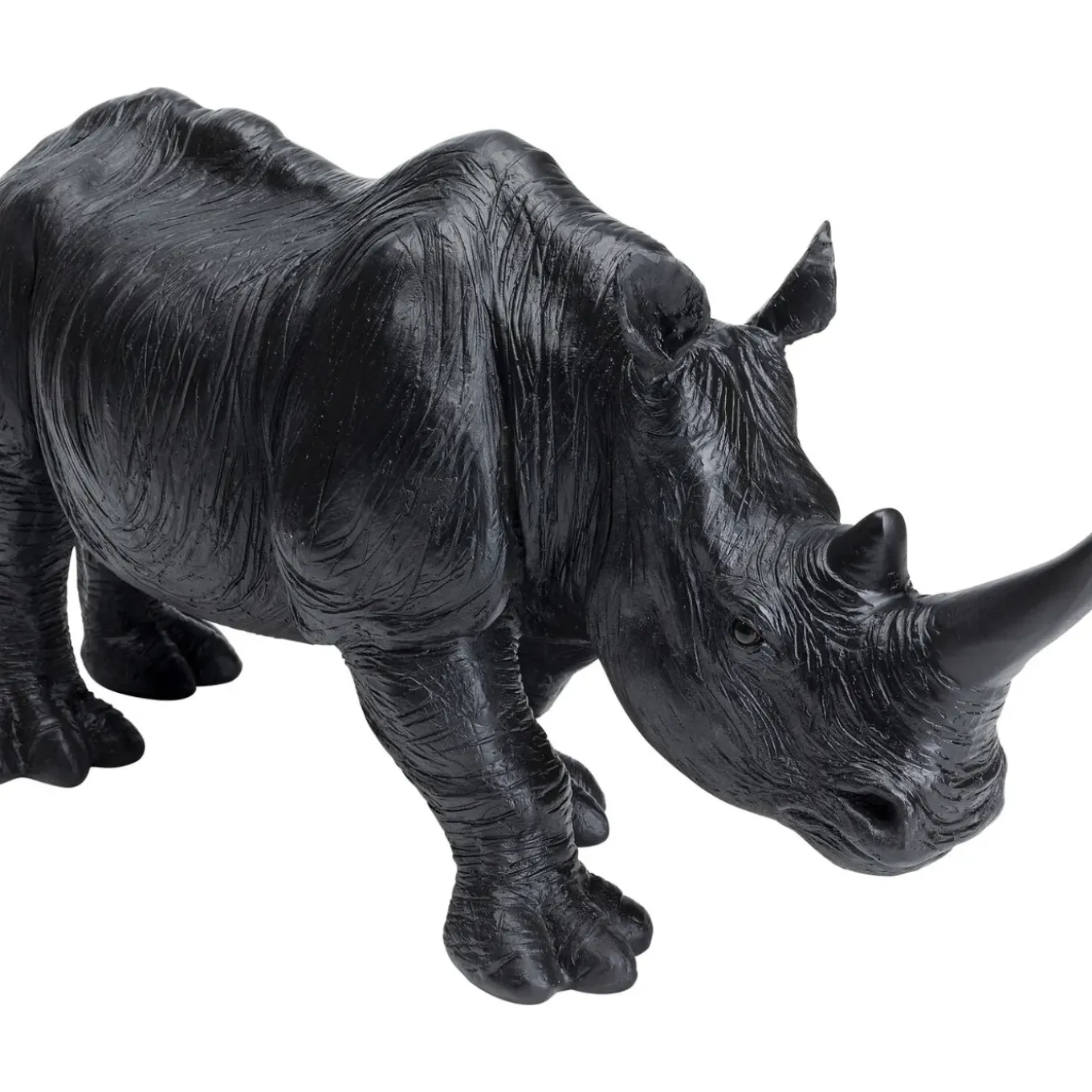 Figurine Décorative Walking Rhino Noir 56Cm