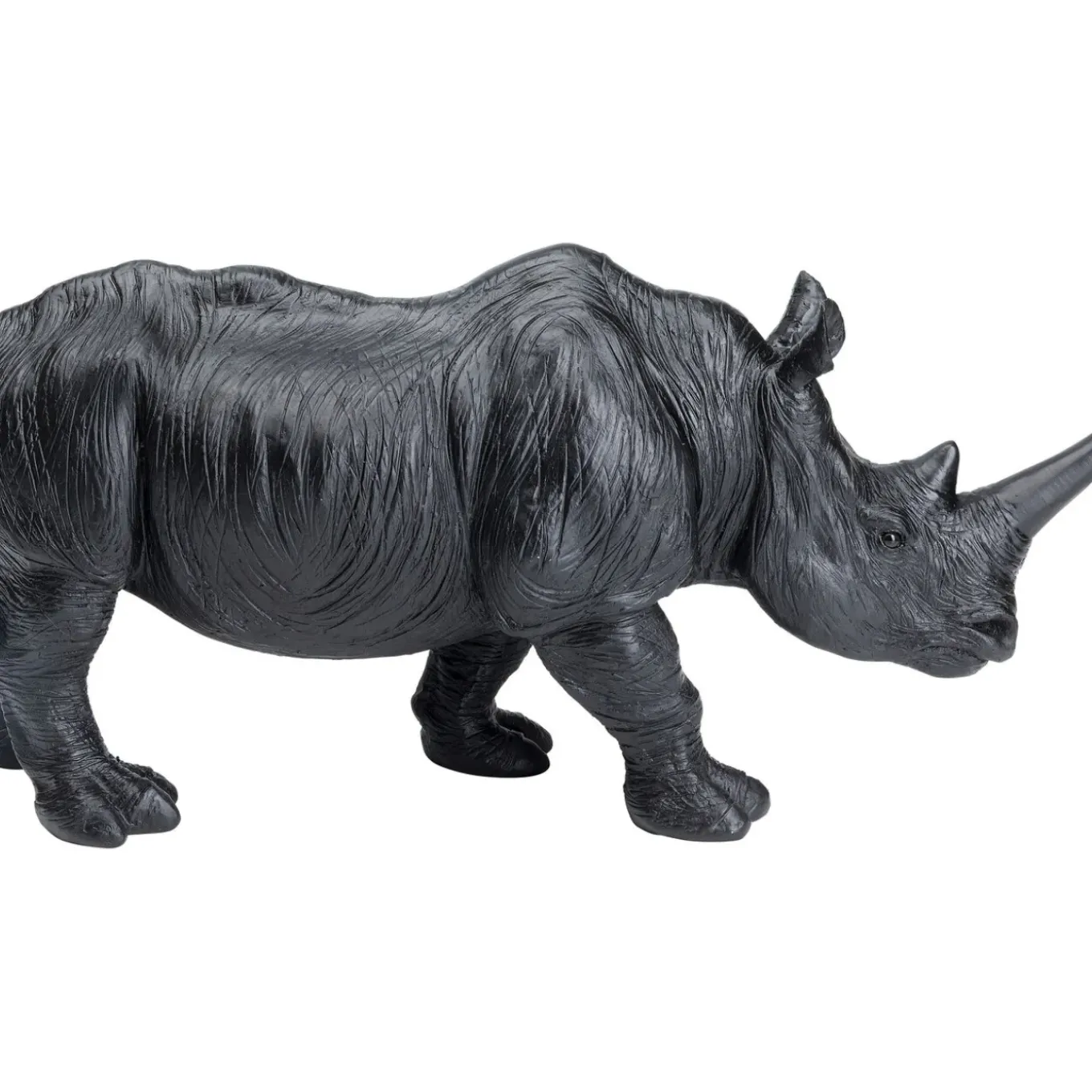 Figurine Décorative Walking Rhino Noir 56Cm