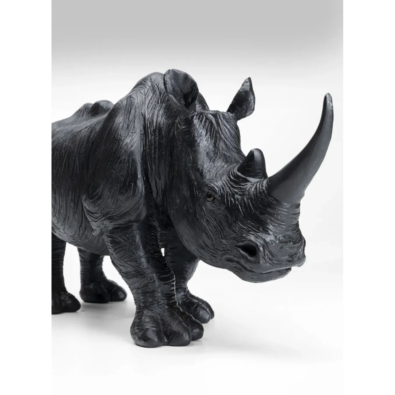 Figurine Décorative Walking Rhino Noir 56Cm