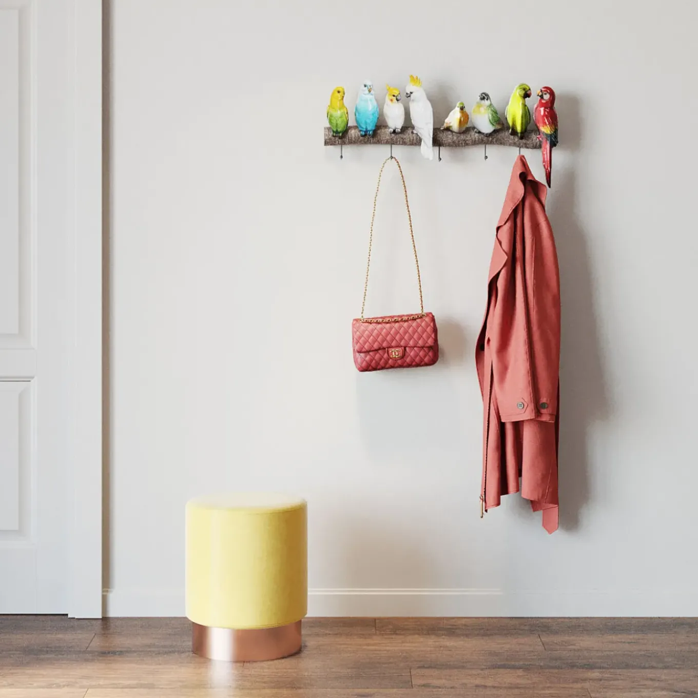 Garderobe Murale Exotic Birds
