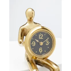 Horloge A Poser Sitting Man Dore 8X27Cm
