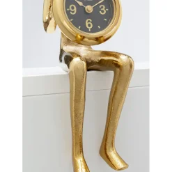 Horloge A Poser Sitting Man Dore 8X27Cm