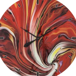 Horloge Murale En Verre Chaos Fire O80Cm
