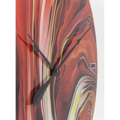 Horloge Murale En Verre Chaos Fire O80Cm