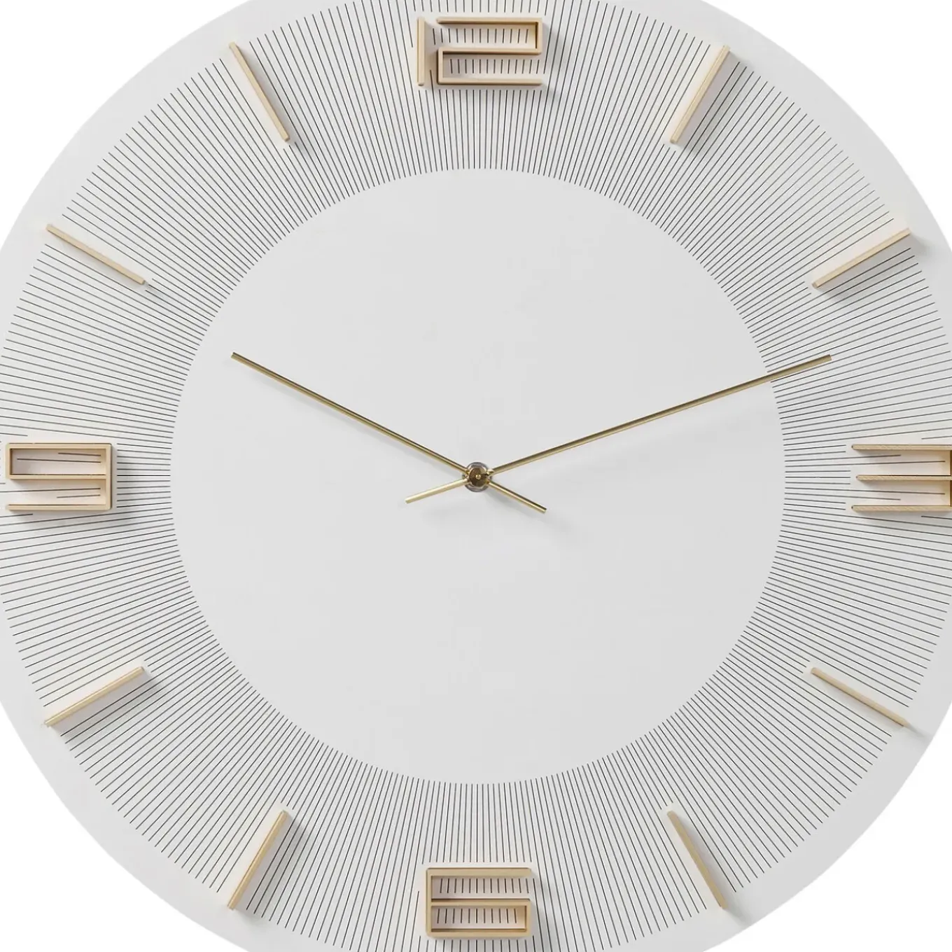 Horloge Murale Leonardo Blanc/Dore O49Cm
