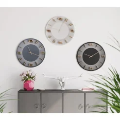 Horloge Murale Leonardo Blanc/Dore O49Cm