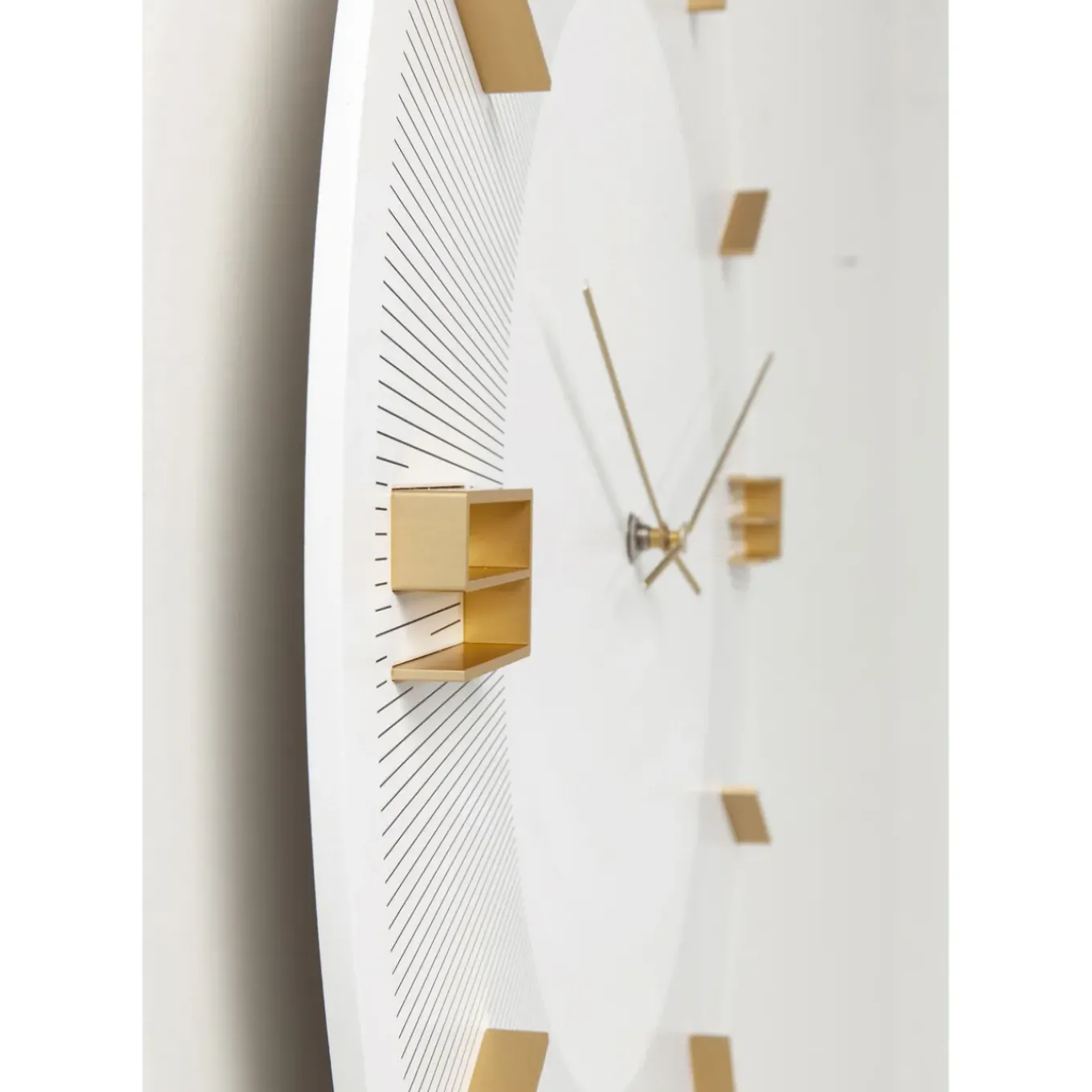 Horloge Murale Leonardo Blanc/Dore O49Cm