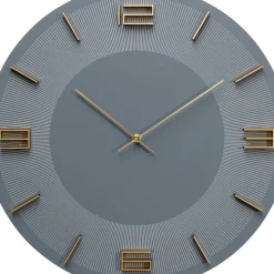 Horloge Murale Leonardo Gris/Dore O49Cm