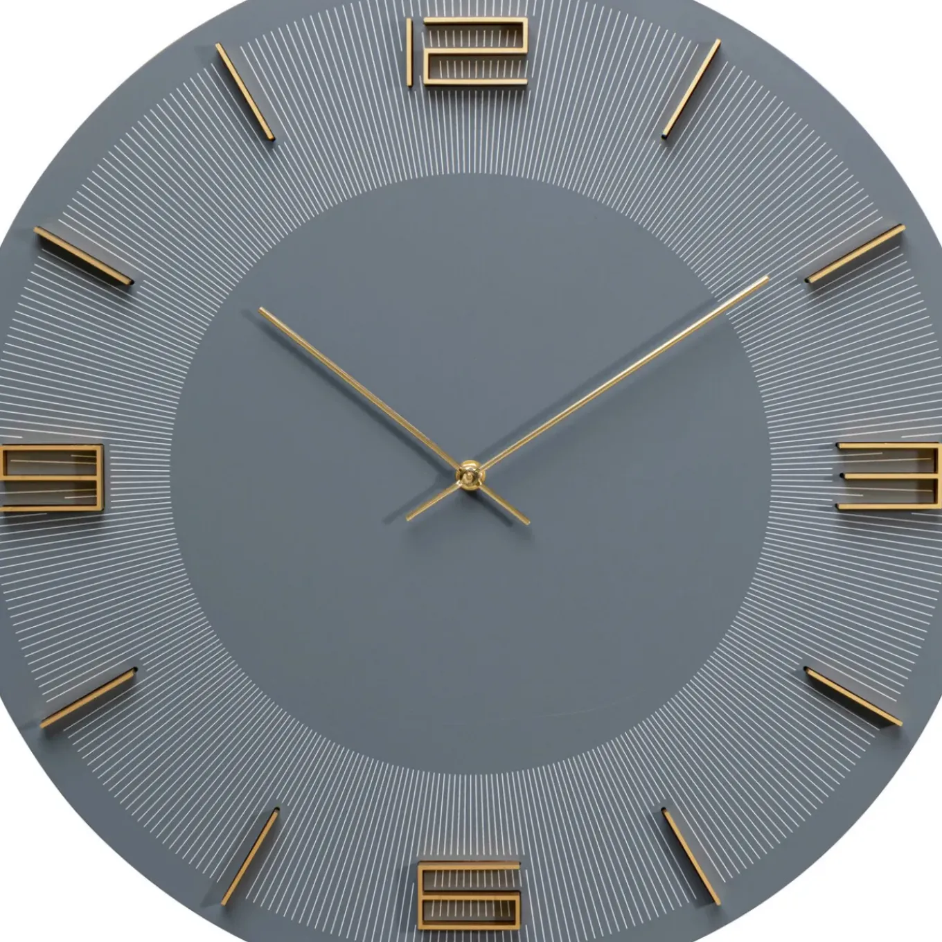 Horloge Murale Leonardo Gris/Dore O49Cm