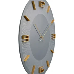 Horloge Murale Leonardo Gris/Dore O49Cm