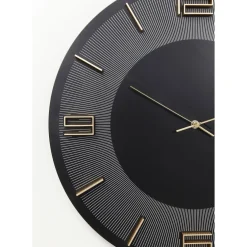Horloge Murale Leonardo Noir/Dore O49Cm