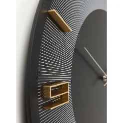 Horloge Murale Leonardo Noir/Dore O49Cm