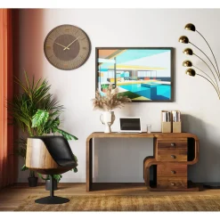 Horloge Murale Levi Marron O60Cm
