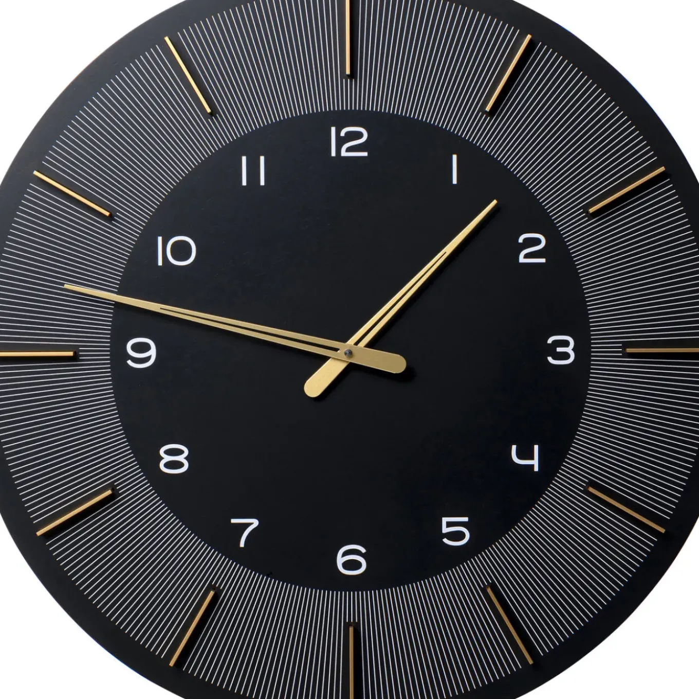 Horloge Murale Lio Noir O60Cm