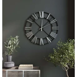 Horloge Murale Nevio Argente O95Cm