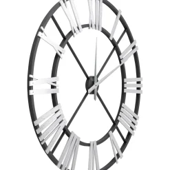Horloge Murale Nevio Argente O95Cm