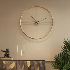 Horloge Murale Simple Pure Laiton O95Cm