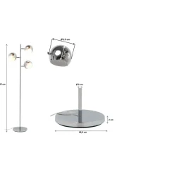 Lampadaire Calotta Chrome