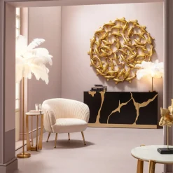 Lampadaire Feather Palm Blanc 165Cm