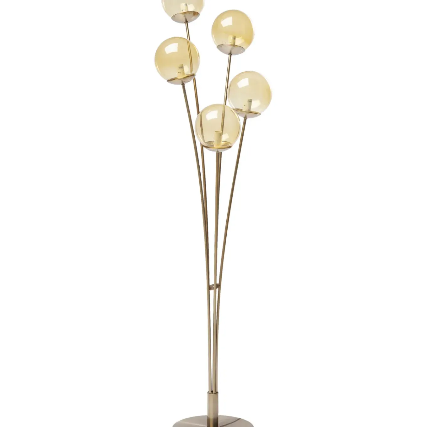 Lampadaire Five Balls Ambre Laiton