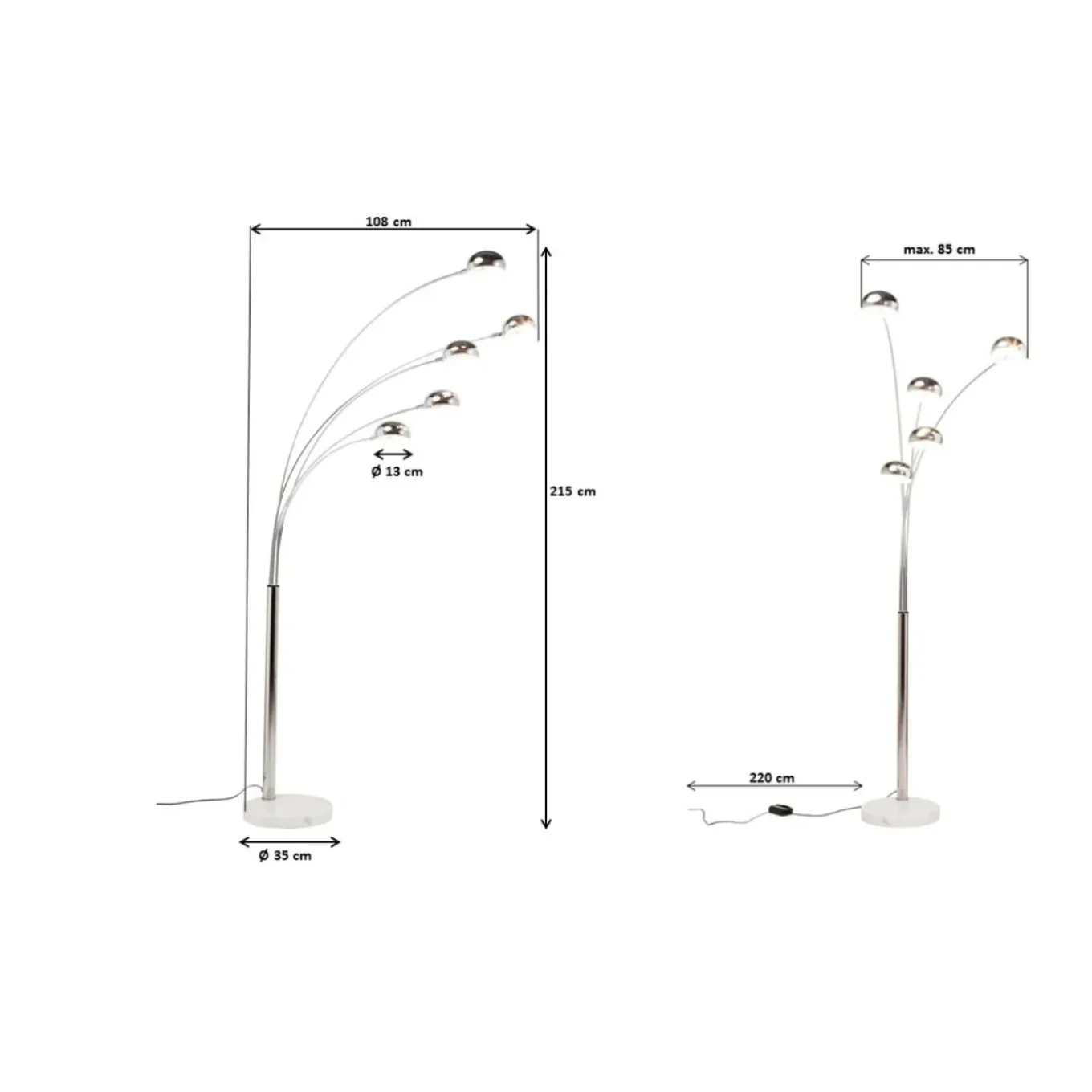 Lampadaire Five Fingers