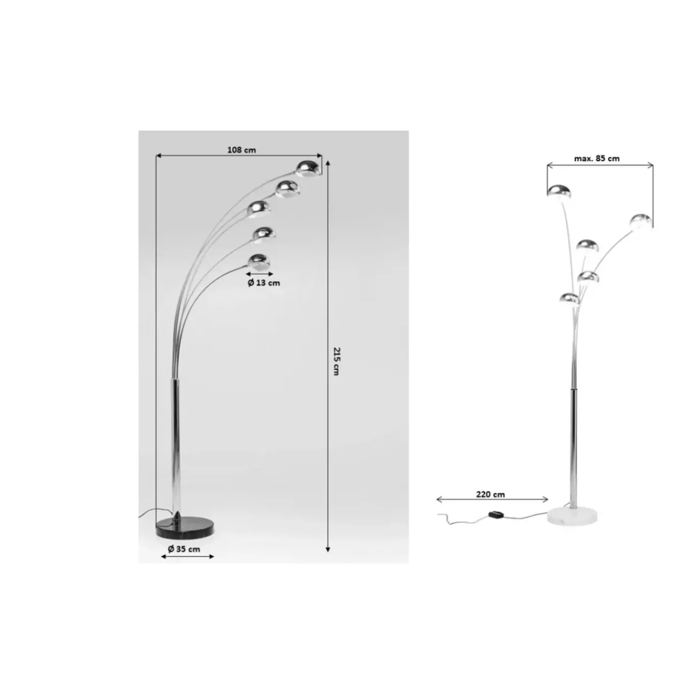Lampadaire Five Fingers Duo