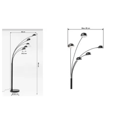 Lampadaire Five Fingers Noir Mat