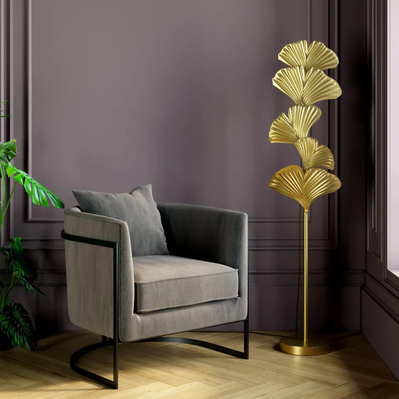 Lampadaire Yuva Dore 160Cm