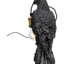 Lampe A Poser Animal Crow Noir Mat 34Cm