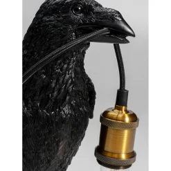 Lampe A Poser Animal Crow Noir Mat 34Cm