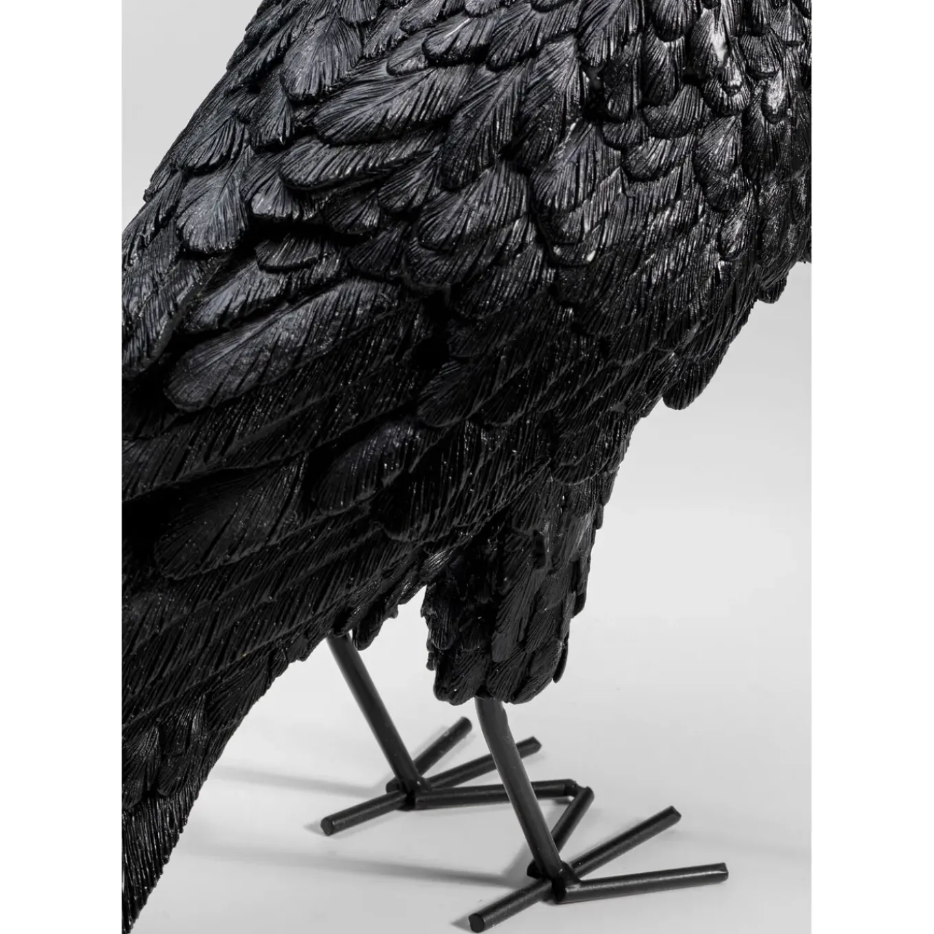 Lampe A Poser Animal Crow Noir Mat 34Cm