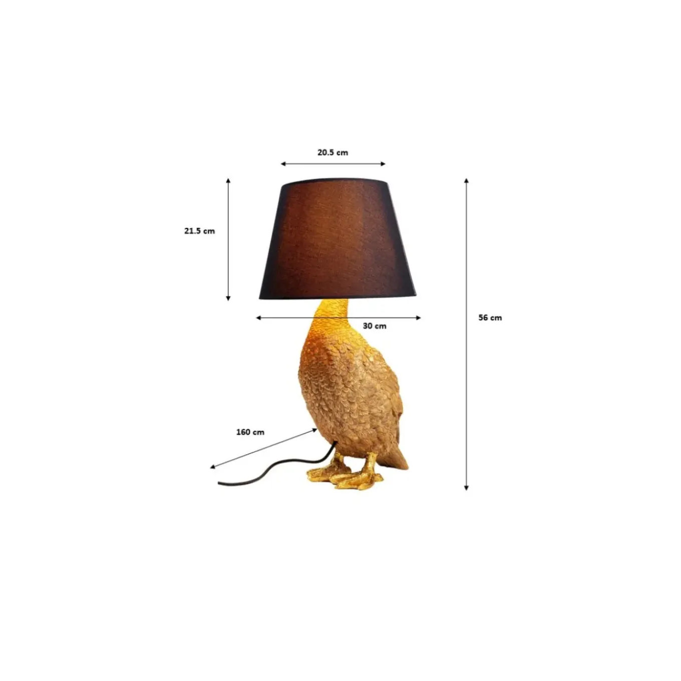 Lampe A Poser Animal Duck 58Cm