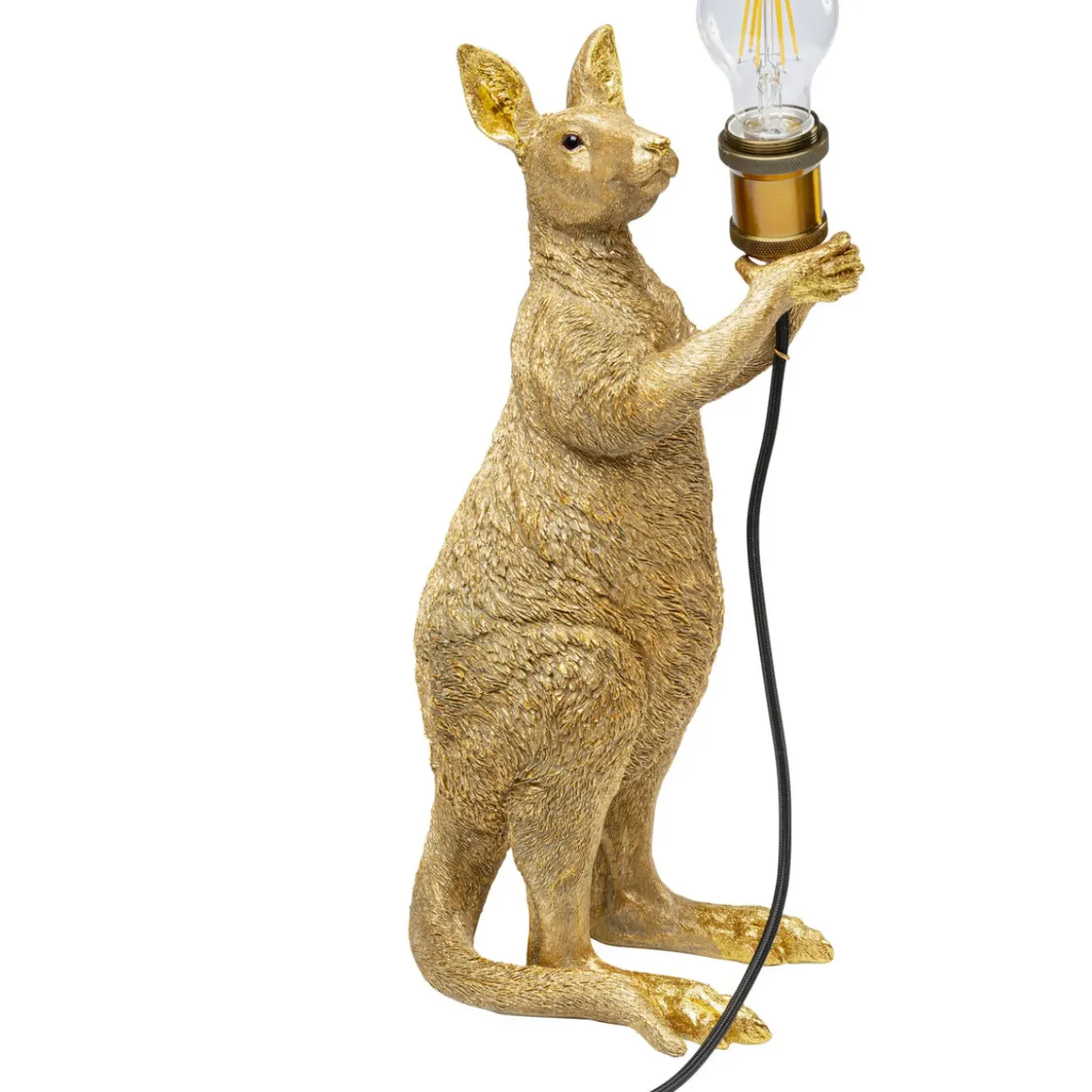 Lampe A Poser Animal Kangaroo Dore 46Cm