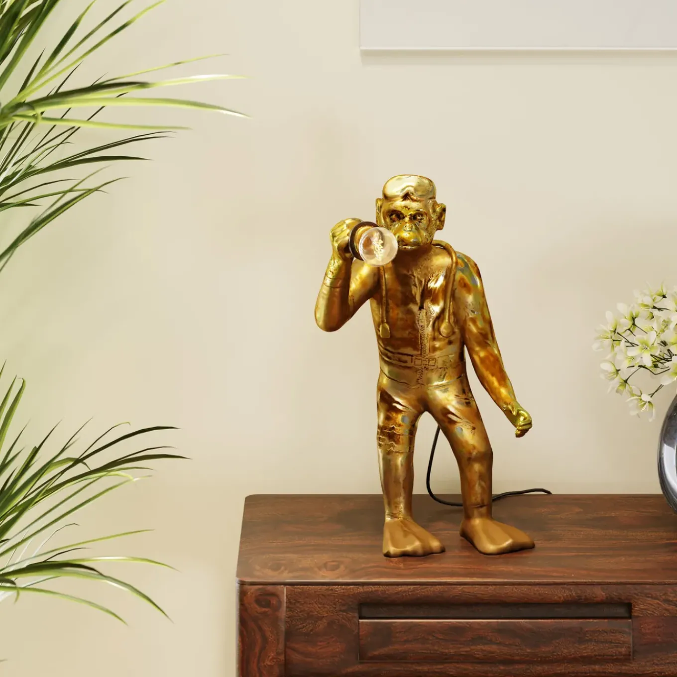 Lampe A Poser Animal Monkey 50Cm