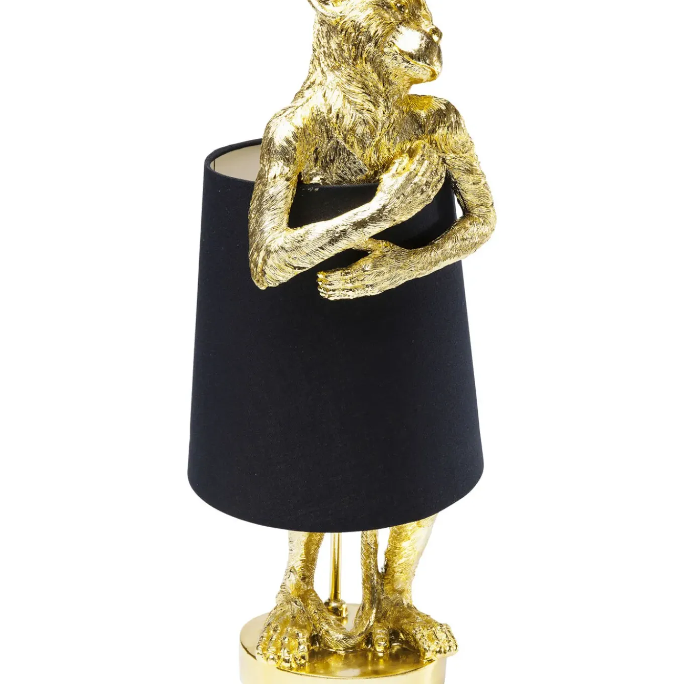 Lampe A Poser Animal Monkey Dore-Noir