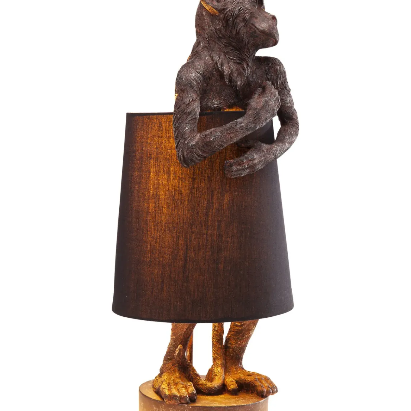 Lampe A Poser Animal Monkey Marron