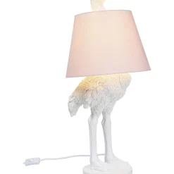 Lampe A Poser Animal Ostrich Blanc 66Cm