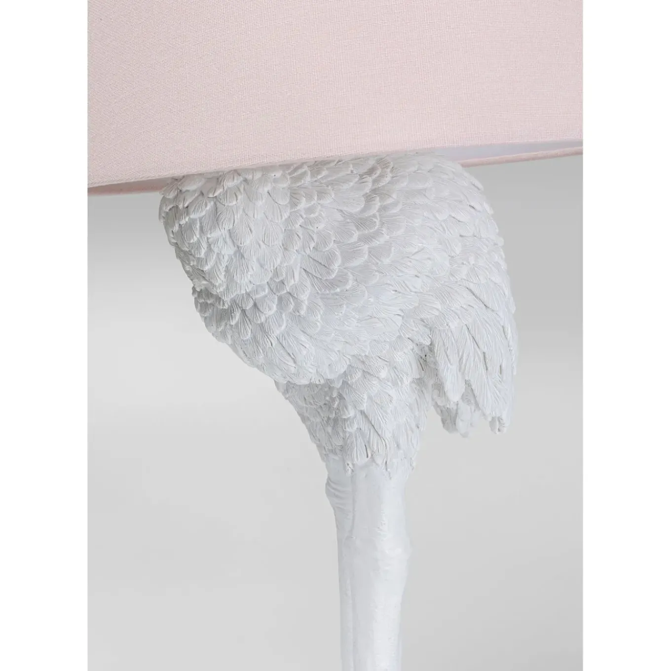 Lampe A Poser Animal Ostrich Blanc 66Cm