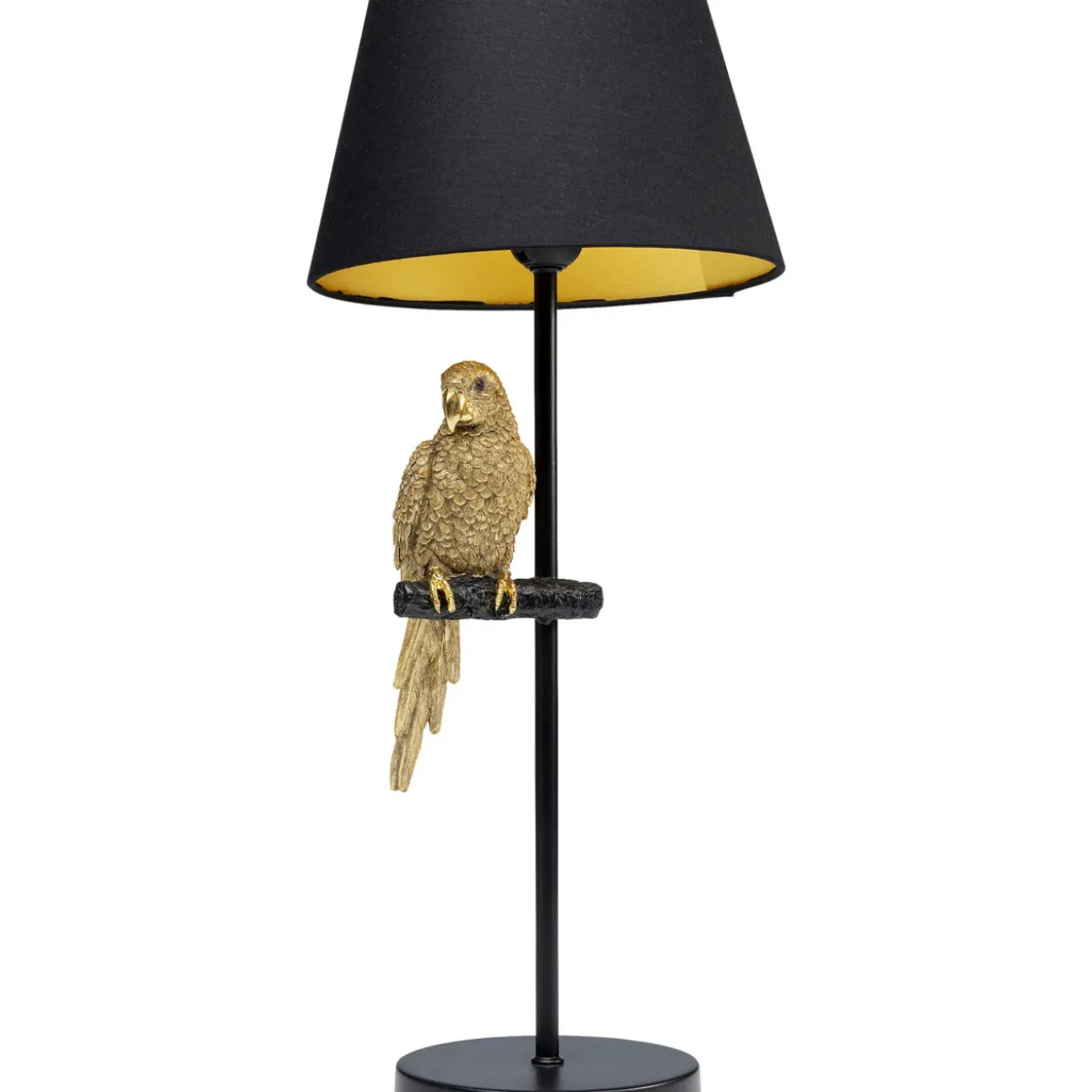 Lampe A Poser Animal Parrot Dore 56Cm