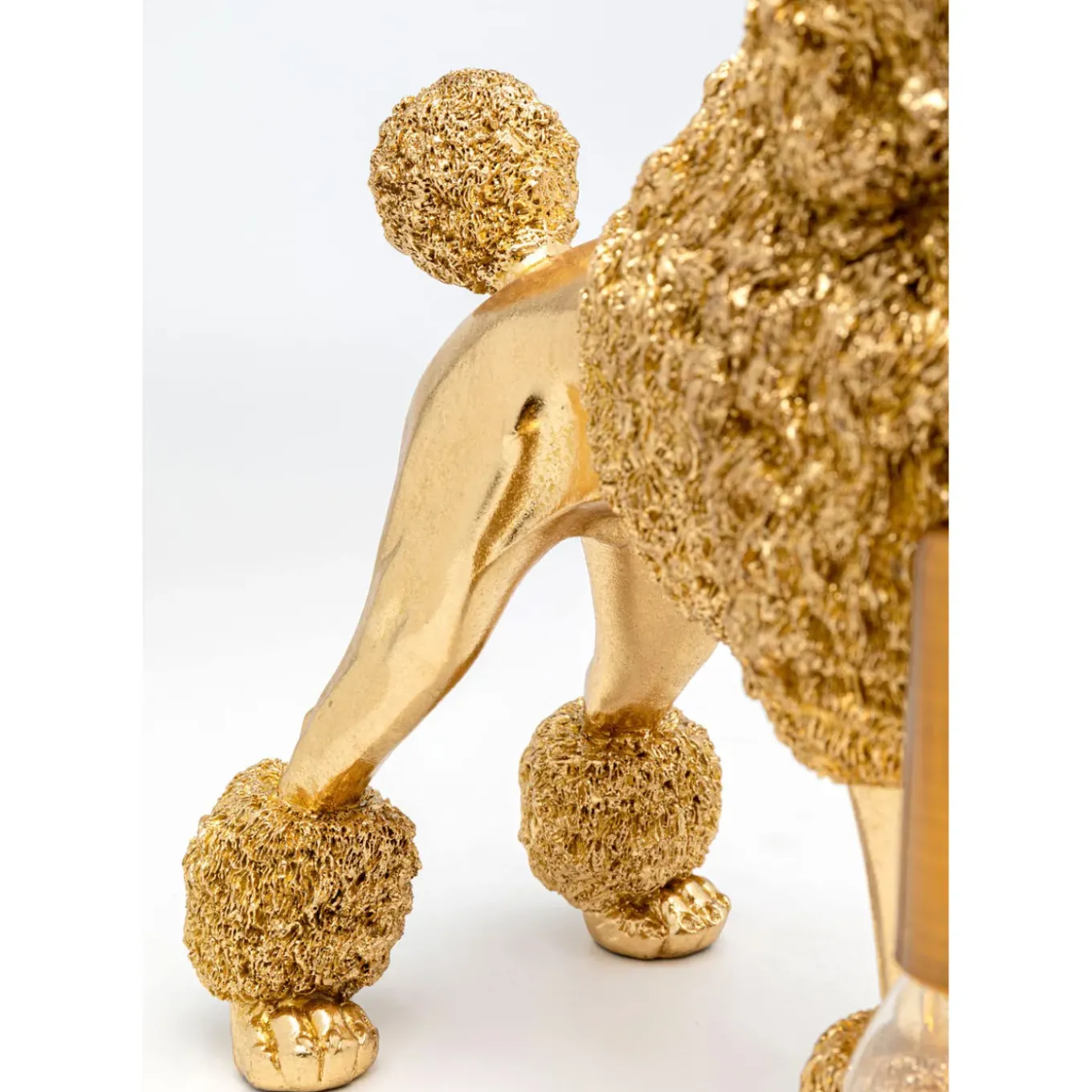 Lampe A Poser Animal Poodle Dore 32Cm