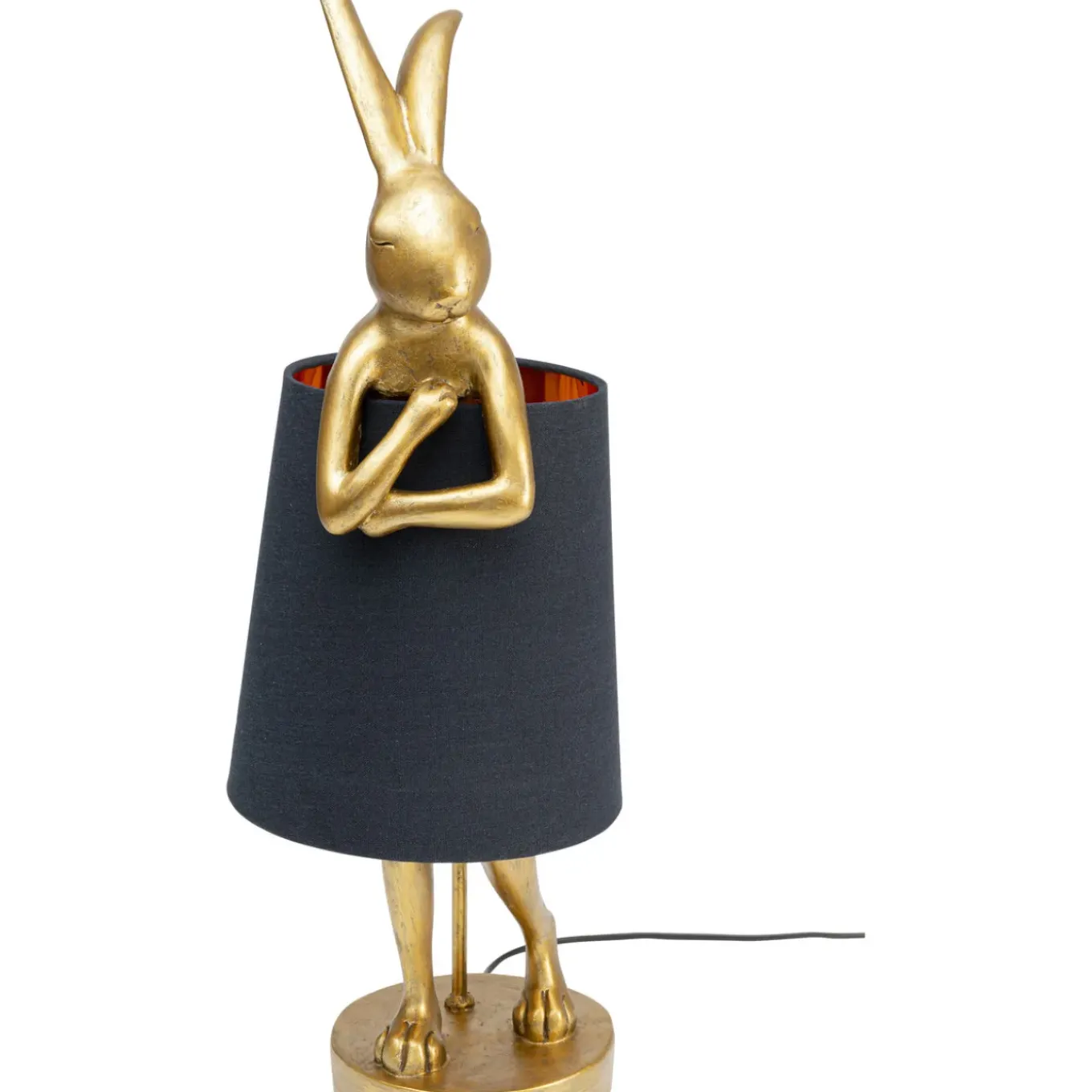 Lampe A Poser Animal Rabbit Dore/Noir 68Cm