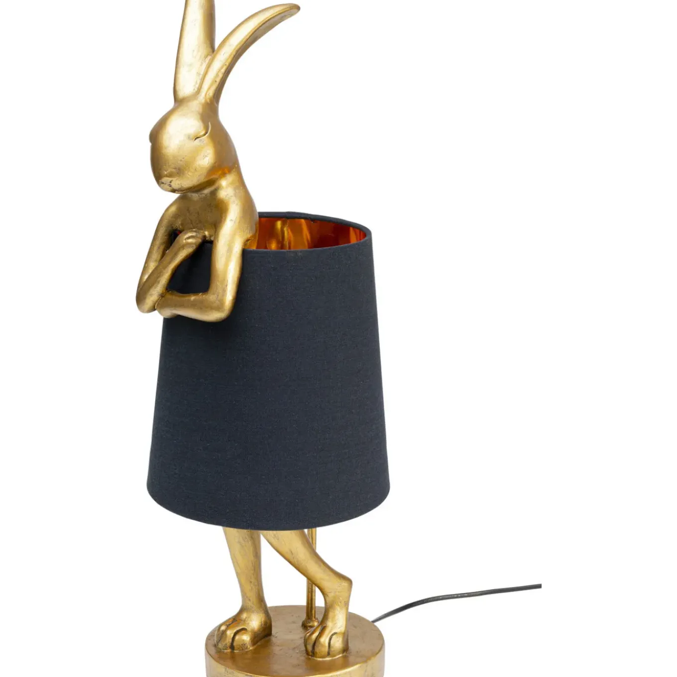 Lampe A Poser Animal Rabbit Dore/Noir 68Cm