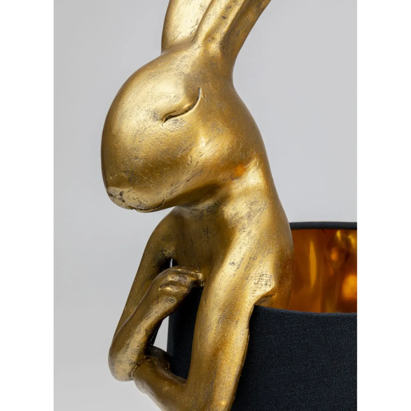 Lampe A Poser Animal Rabbit Dore/Noir 68Cm