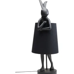 Lampe A Poser Animal Rabbit Noir 68Cm
